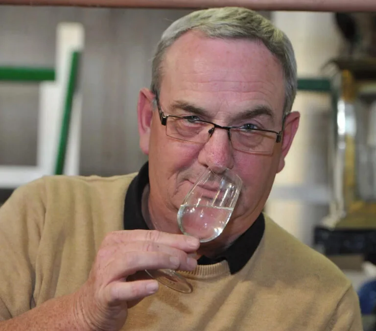 Rob Dorsett tasting a spirit